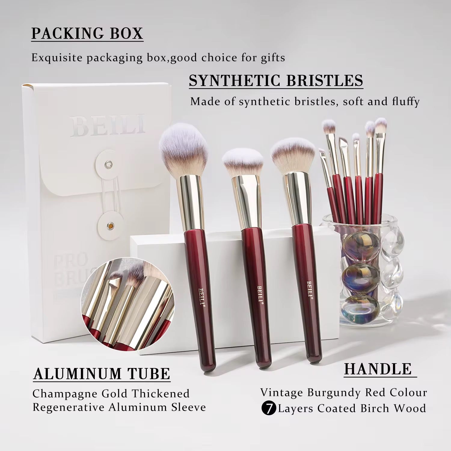 9pc Makeup Brush Set
